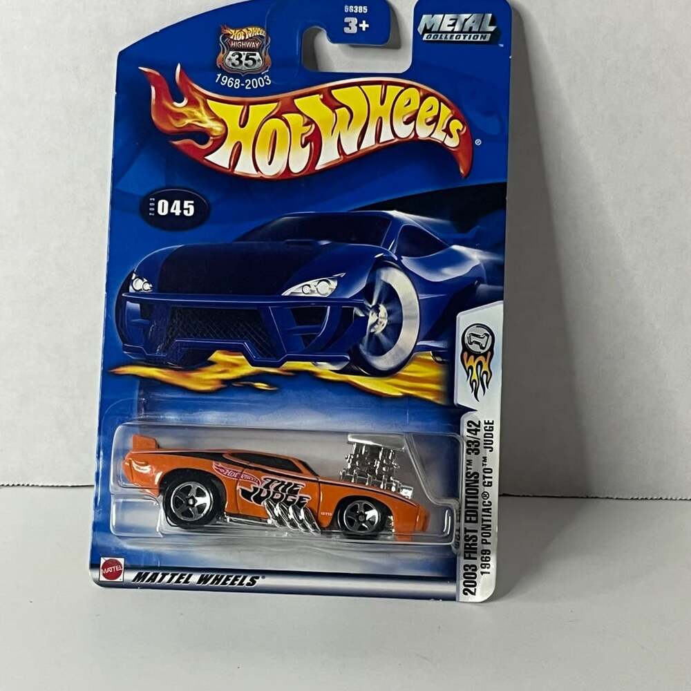 Hot Wheels 2003 First Editions 33/42 1969 Pontiac GTO Judge #045 Orange